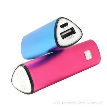 Triangular aluminum power bank with 2,200mAh for all cellphone
